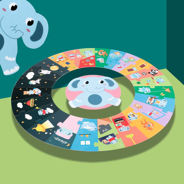 Load image into Gallery viewer, Elephant Day and Night Activity Puzzle CNF7
