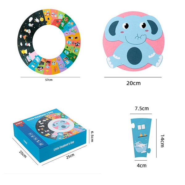 Load image into Gallery viewer, Elephant Day and Night Activity Puzzle CNF7
