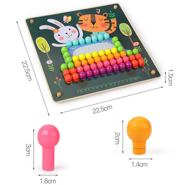 Load image into Gallery viewer, Wooden Mushroom Nails Beads CNF6
