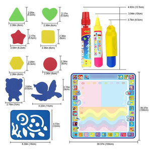 Child Water Drawing Mat Coloring Doodle Mat with Pens-AE