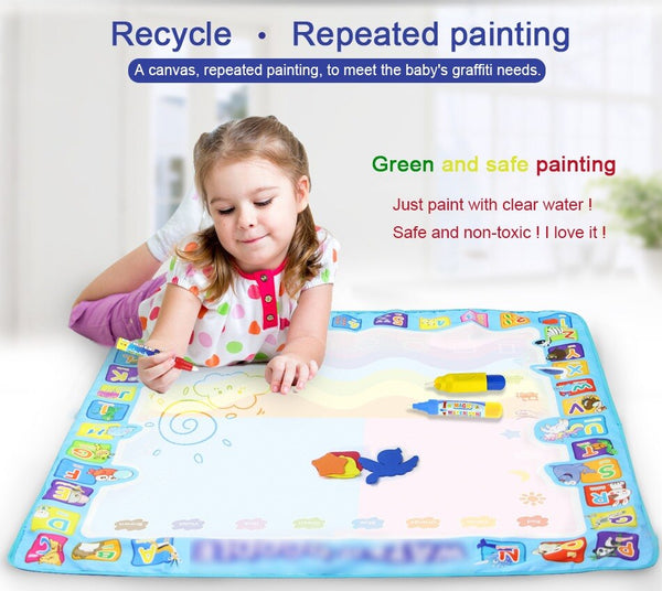 Load image into Gallery viewer, Child Water Drawing Mat Coloring Doodle Mat with Pens-AE
