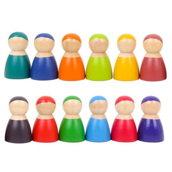 Load image into Gallery viewer, Wooden Rainbow Blocks Montessori Friends CNF7

