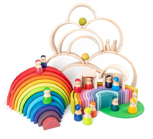 Wooden Rainbow Blocks Montessori Friends CNF7