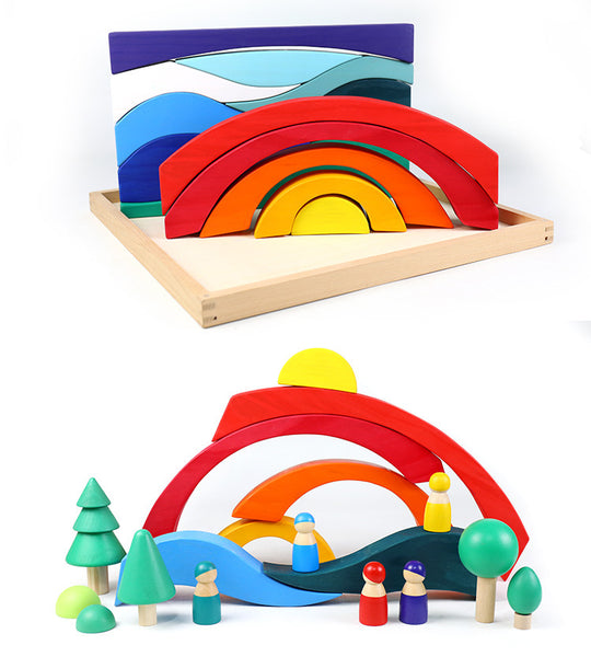 Load image into Gallery viewer, High Quality Rainbow Blocks Set CNF1
