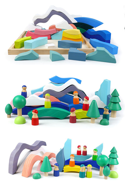 Load image into Gallery viewer, High Quality Rainbow Blocks Set CNF1
