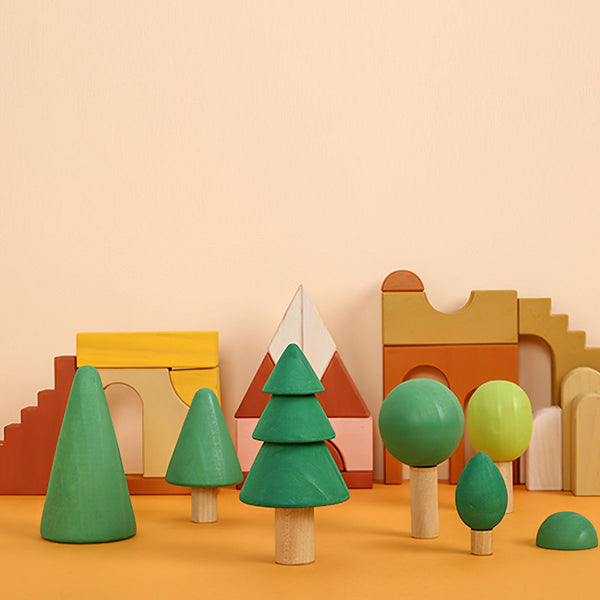 Load image into Gallery viewer, 8 Pcs Multifunctional Wooden Green Forest Tree CNF7
