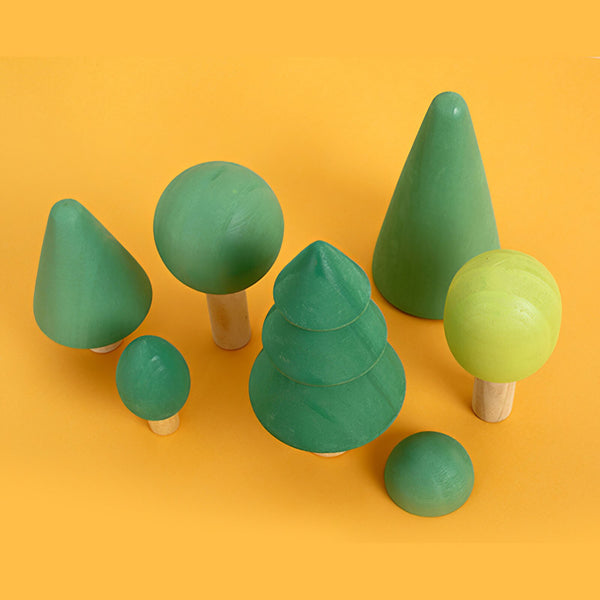 Load image into Gallery viewer, 8 Pcs Multifunctional Wooden Green Forest Tree CNF7
