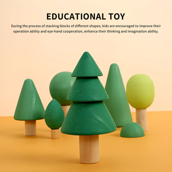 Load image into Gallery viewer, 8 Pcs Multifunctional Wooden Green Forest Tree CNF7
