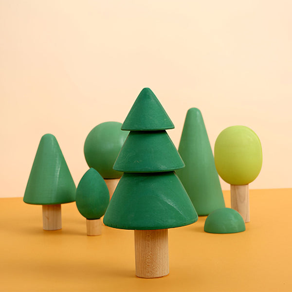 Load image into Gallery viewer, 8 Pcs Multifunctional Wooden Green Forest Tree CNF7
