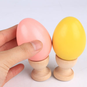 6 Pcs Wooden Egg Holder Montessori DIY CNF7