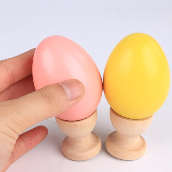 Load image into Gallery viewer, 6 Pcs Wooden Egg Holder Montessori DIY CNF7
