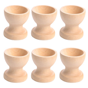6 Pcs Wooden Egg Holder Montessori DIY CNF7