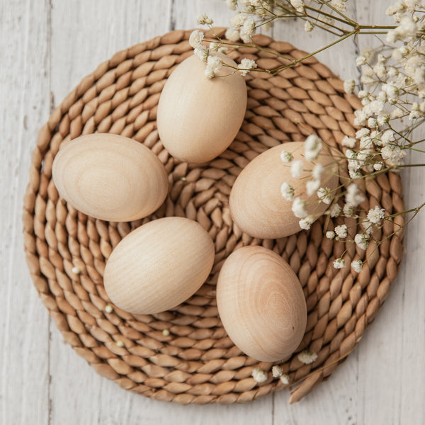 Load image into Gallery viewer, 6 Pcs Natural Wood Simulation Eggs CNF7
