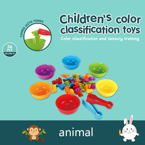 36-56 Pcs Montessori Sorting and Counting Set -AE