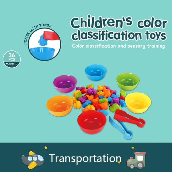 Load image into Gallery viewer, 36-56 Pcs Montessori Sorting and Counting Set -AE

