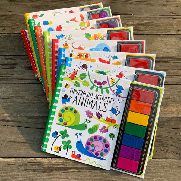 Load image into Gallery viewer, Fingerprinting Books with Rubber Stamps Ink Pad-AE
