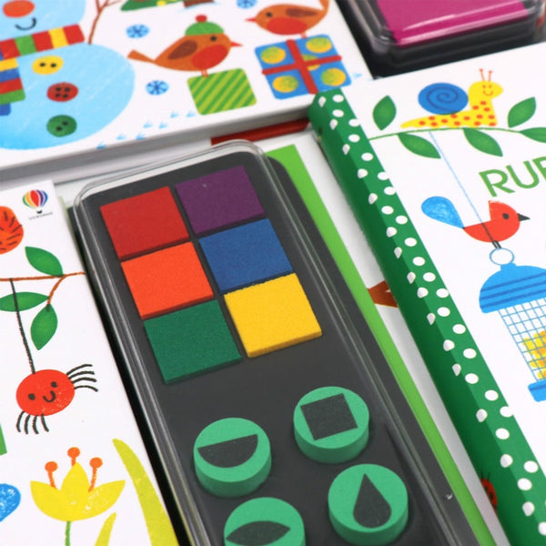 Load image into Gallery viewer, Fingerprinting Books with Rubber Stamps Ink Pad-AE
