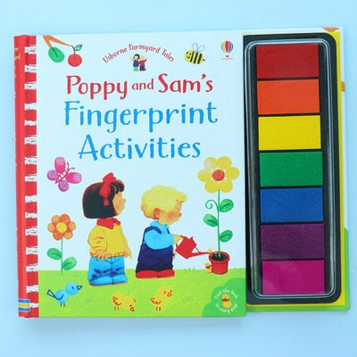 Load image into Gallery viewer, Fingerprinting Books with Rubber Stamps Ink Pad-AE
