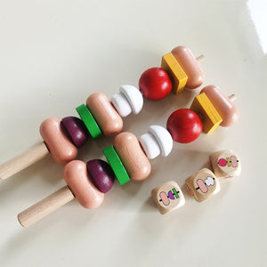 Wooden Building Blocks Sequence Sausage Stacking -CNF8