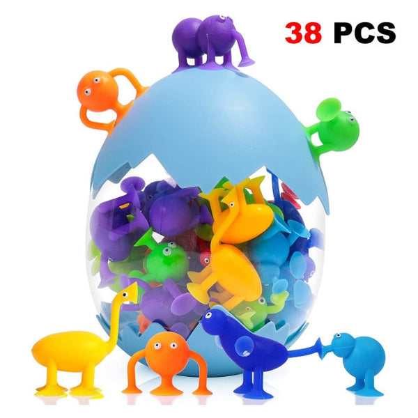 Load image into Gallery viewer, 38 Pcs Animal Sucker Silicone Block -AE
