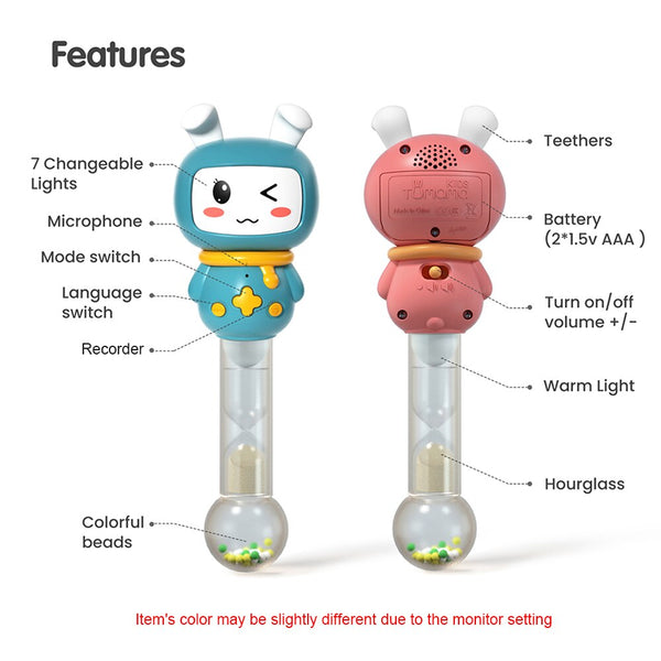Load image into Gallery viewer, Tumama Music Rattle Toy &amp; Sleep Modes Infant Baby Pacifier
