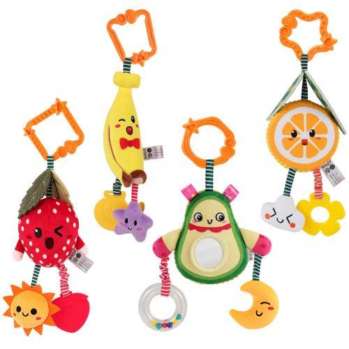 Load image into Gallery viewer, 4Pcs Fruit Pendant Cute Doll Keychain Plush
