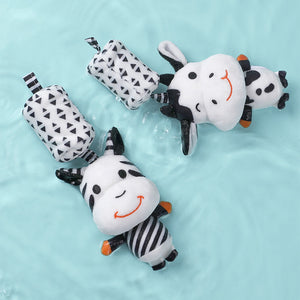 Baby Distorting Mirrors Cloth Books Cirb Bells Infant Toys Set With Vibrant