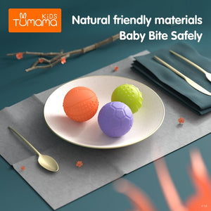 6 PCS Baby Toys Rubber Textured Touch Ball