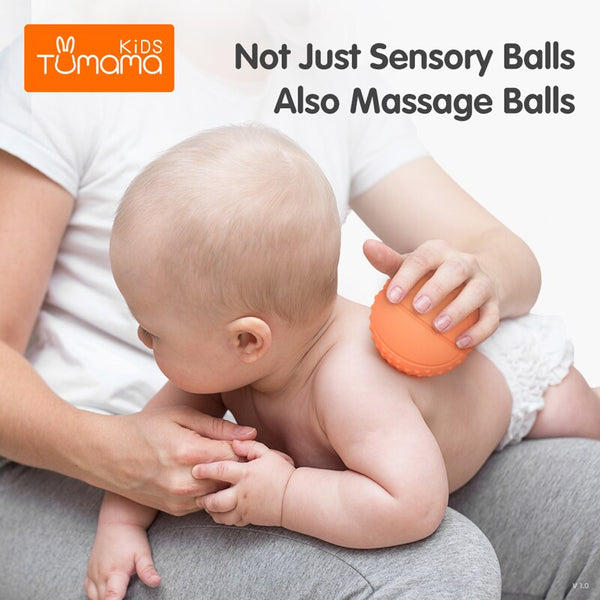 Load image into Gallery viewer, 6 PCS Baby Toys Rubber Textured Touch Ball
