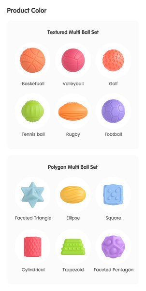 Load image into Gallery viewer, 6 PCS Baby Toys Rubber Textured Touch Ball
