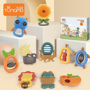 Baby Rattle Teether Toys 0-12 Months Cartoon Animal