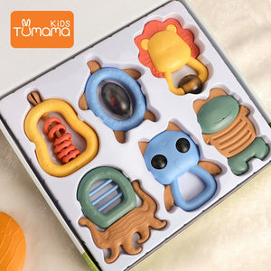 Baby Rattle Teether Toys 0-12 Months Cartoon Animal