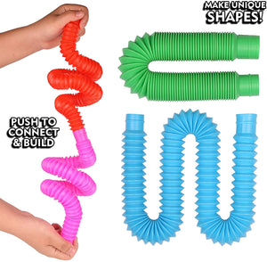 10 Pcs Pop Tubes Sensory Fidget Toys Fidget Tube -AE
