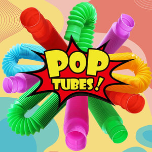 10 Pcs Pop Tubes Sensory Fidget Toys Fidget Tube -AE