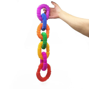 10 Pcs Pop Tubes Sensory Fidget Toys Fidget Tube -AE