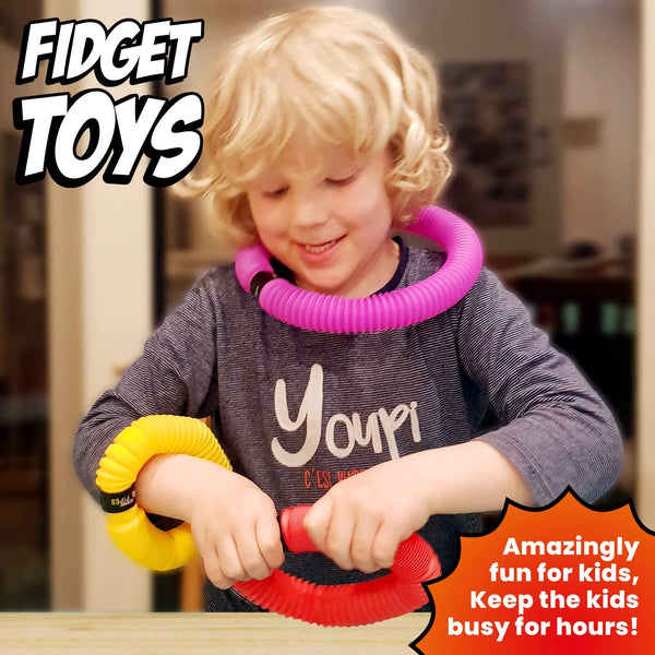 Load image into Gallery viewer, 10 Pcs Pop Tubes Sensory Fidget Toys Fidget Tube -AE
