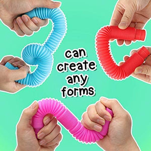 10 Pcs Pop Tubes Sensory Fidget Toys Fidget Tube -AE