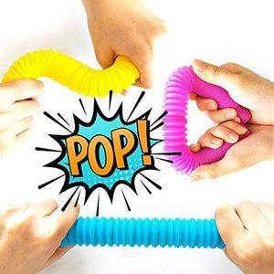 10 Pcs Pop Tubes Sensory Fidget Toys Fidget Tube -AE