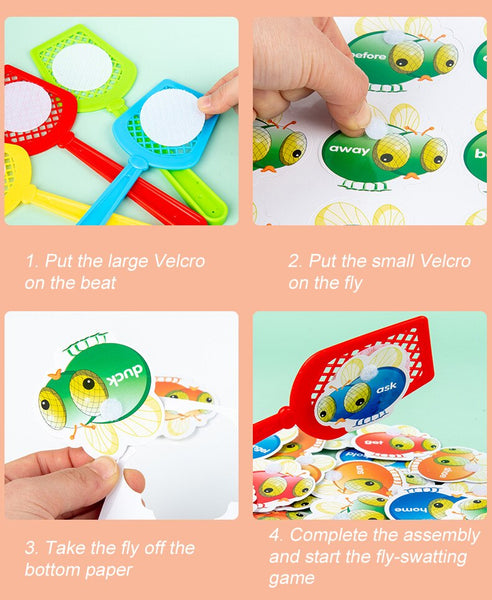 Load image into Gallery viewer, Swatting Fly Game Kids Montessori Learning Word - CNF8

