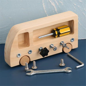 Wooden Screw Driver Board Basic Skills Bead Game CNF7