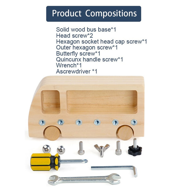 تحميل الصورة في عارض الصور ، Wooden Screw Driver Board Basic Skills Bead Game CNF7
