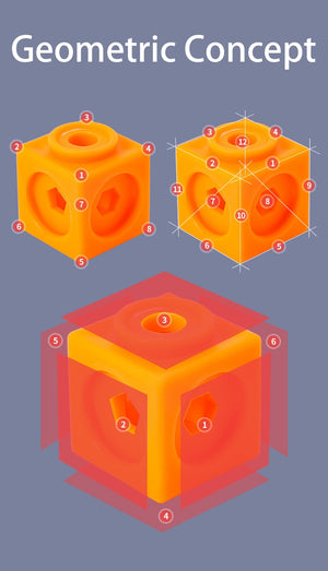130 Pcs MathLink Cubes Early Activity -AE