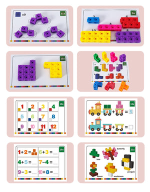 130 Pcs MathLink Cubes Early Activity -AE