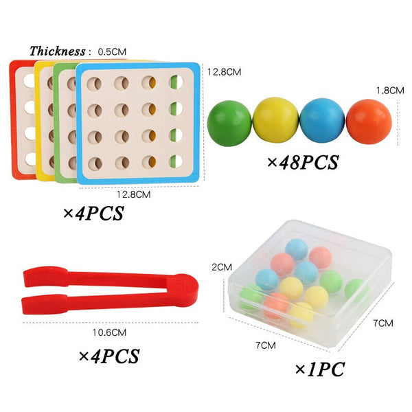Load image into Gallery viewer, Wooden Clip Beads Game Montessori CNF7
