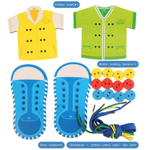 New 4-In-1 Woven Shoelace Button Game CNF7