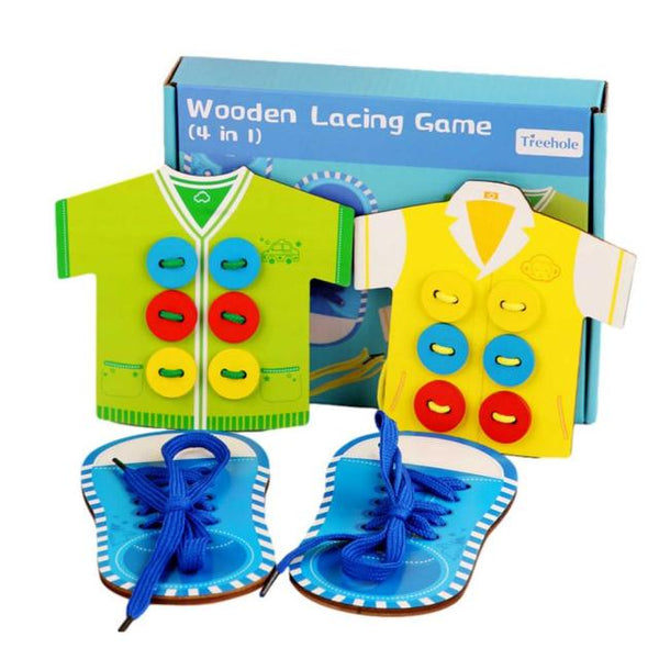 Load image into Gallery viewer, New 4-In-1 Woven Shoelace Button Game CNF7
