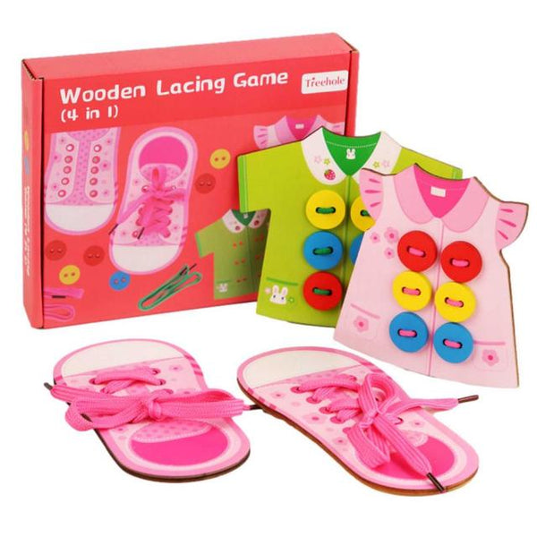 Load image into Gallery viewer, New 4-In-1 Woven Shoelace Button Game CNF7
