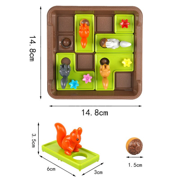 Load image into Gallery viewer, 60 Challenge Squirrels Go Nuts Sliding Puzzle- CNF A

