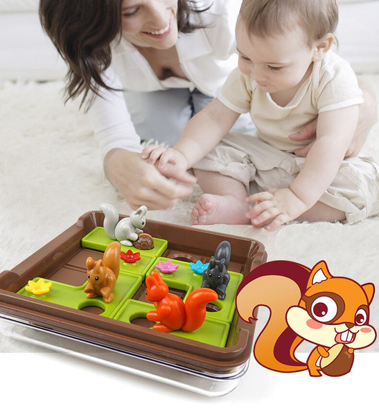Load image into Gallery viewer, 60 Challenge Squirrels Go Nuts Sliding Puzzle- CNF A
