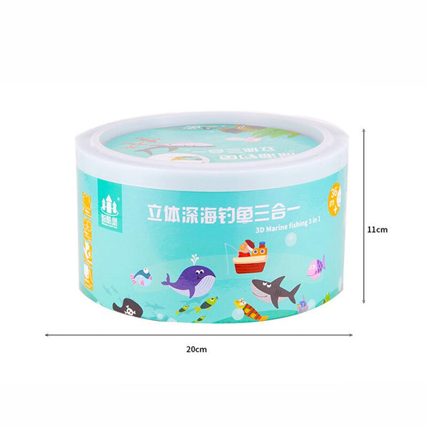 Load image into Gallery viewer, 58 Pcs Wooden Magnetic Fishing Puzzles - CNF C
